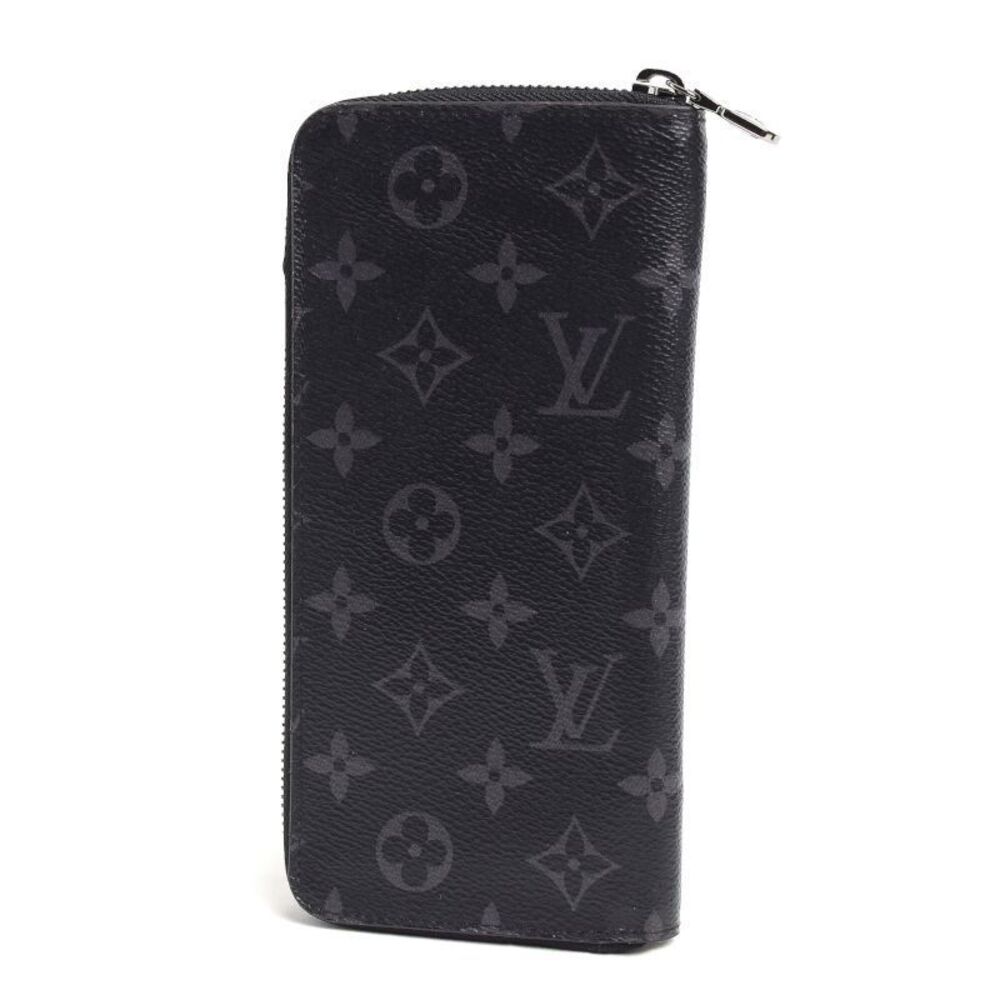 Louis Vuitton Round Eclipse Zippy Vertical Zip Black Long Monogram Wallet